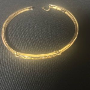 Lovely Faux Gold and Diamond Bracelet- Measures approx 8 inches.